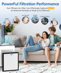 2 Pack Vital 100S Replacement Filter For Vital 100S And 100S-P Air Purifier, showing filtration of dust, pollen, smoke, and VOCs