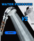 Purifying Shower Head With Beads For Hard Water No More Dry Skin, 3 Function High Pressure Handheld Shower With On Off Switch image