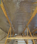 Double Sided Reflective Aluminum Foil Insulation Roll For Heat Shield And Radiant Barrier, 16 Inch By 25 Foot installed in attic
