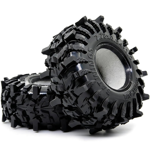 Batwing Tread 58mm 1.0 Inch RC Crawler Tires 4 Pack For TRX4M SCX24 AX24 Ultra Soft Sticky Rubber For Mud Dirt And Wet Rocks