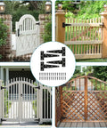 4 Pack 5 Inch T Strap Hinges Heavy Duty Black Outdoor Tee Hinge For Gates And Doors, Weatherproof Corrosion Resistant Iron Construction, Easy Install, Durable Outdoor Hardware Kit For Long Lasting Use for wooden and garden gates
