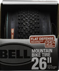 Flat Defense Mountain Bike Tire 26 Inch By 1.75 To 2.125 Inch Black With Protective Layer And Carbon Steel Bead packaging