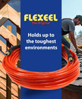 Flexeel Reinforced Polyurethane Air Hose 1/4-Inch ID, 100-Foot, Transparent Red in construction site setting
