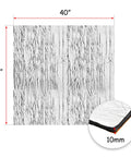 394 Mil 40 Inch By 40 Inch Car Sound And Heat Dampening Insulation Mat Deadener With Waterproof Aluminum Top Layer, front view