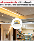 Pro Grade 1/2 Inch NPT Concealed Fire Sprinkler Head With Glass Bulb 155 Fahrenheit 68 Celsius in commercial setting.