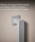 Square 18 Inch Grab Bar With Hardware Included, 300 Lb Capacity, Polished Chrome Finish, wall mount view