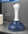 Heavy Duty Mini Sink Plunger With Short Handle Creates Solid Suction To Rip Through Stubborn Clogs Right Away In Kitchen Bathtubs And Floor Drains Premium Plumbing Gear For Quick Home Repair on a countertop.