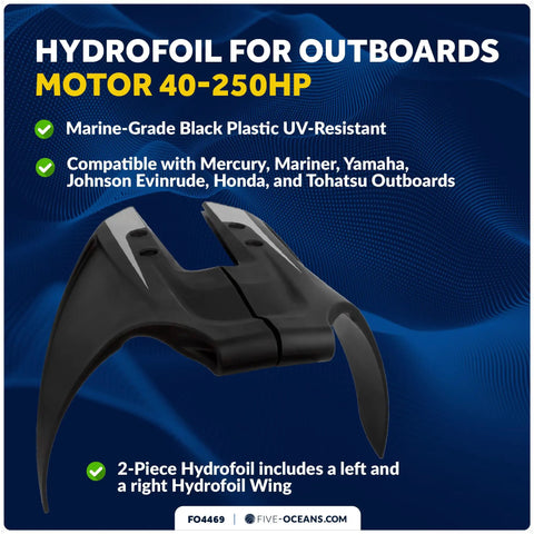 Hydrofoil For Outboard Motor With Stabilizer Fins For Outboards And Stern Drives To Give Your Boat A Boost In Speed