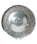 Top view of Mica Heater And Housing Assembly Replacement Part WE11X20397 For Ovens And Ranges, round gray metal housing.