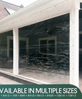 Clear PVC Tarp Cover Heavy Duty 20 Mil Tarpaulin Waterproof Shield For Outdoor Use 8x10 Ft on patio windows with grommets