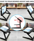 5X Large LED Page Magnifier With Detachable Stand Eye Care Anti Glare Lens Three Color Light Modes For Reading Fine Print Crafting And Low Vision Seniors Hands Free Reading Aid.