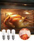 E14 Edison Fridge Bulbs Featuring Retro Tungsten Filament Emit A Legit Warm Yellow Glow Perfect For Microwave Ovens And Wine Coolers This Solid 15 Watt 3 Pack adds ambiance while roasting chicken.