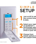 One In-Wall Digital Timer With Push Door Switch And Backlit LED Screen Dope Energy Saver Eight Custom On Off Times Countdown Mode Daily And Weekly Schedules For Indoor And Outdoor Lights Fans And More displayed with open door showing buttons and LED screen.