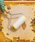 Beekeeping Tools Kit Pro Grade Two Piece Set with honey extractor needle roller uncapping honeycomb filled with bees