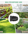 Collage of 20 Pack Drip Irrigation Barbed Locking Fittings And End Caps Three Eighths Inch Tubing for gardens and greenhouse