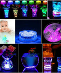 Color Changing Submersible LED Lights With Remote Battery Operated Decor for aquariums, vases, and parties, 4-pack variety