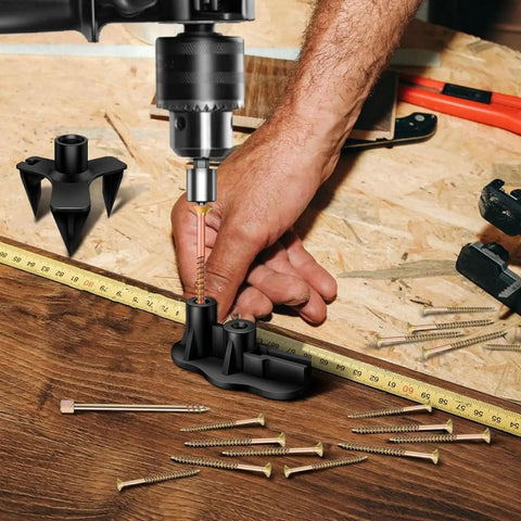 Hardwood Floor Squeak Fix Kit With Squeak No More Tech, Includes 5 Tools And 50 Notched Screws, DIY drilling in wood floor