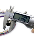 Caliper measuring M12 12 Pin A Coded Male Connector Cable IP67 Waterproof Back Mount with colored wires
