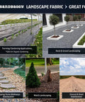 Extra Wide 10 Foot By 200 Foot Landscape Fabric Roll For Weed Barrier And Ground Cover In The Garden Industrial Grade UV Protected