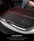 Kagu All Weather Cargo Liner For Tesla Model Y 5-Seat 2020-2026 Rear Cross Fold Cargo Mat in car trunk, laser fit, waterproof design