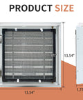 Top Shelf 12 X 12 Inch Steel Access Door For Drywall With Integrated Ventilation Grille And Seamless Flush Mount product size dimensions