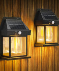 Outdoor Solar Wall Lights 2 Pack, Waterproof Brighter Porch Square Lights With Motion Sensor, 3 Modes, 120 Degree Detection