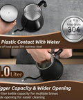 Gooseneck Electric Kettle 1L With Six Temperature Presets, 1200W Fast Heating, Auto Shut-Off, Keep-Warm, Stainless Steel Interior And Lid, Matte Black Finish For Pour Over Coffee And Tea