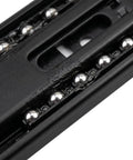 Close-up of Premium Two Set Side Mount Drawer Slide Rails Six Inch Full Extension Ball Bearing Runners with smooth glide finish.
