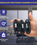 Heavy Duty Wall Mount Anchor For Resistance Bands And Cable Straps Set Of 3 Black held in hand, designed for secure home gym installation.