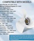 13x19 Aluminum Outboard Propeller For Yamaha Engines 60HP Through 130HP Right Hand 3 Blade 15 Spline White Boat Propeller with Compatibility Chart.