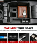 Center Console Organizer For Toyota Corolla And Corolla Cross 2019-2026 Dope Armrest Storage Box With Non Slip Silicone Mats detail