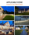 12 Pack 10 LED Solar Ground Lights For Outdoor Lighting No Wiring Needed Easy Install Waterproof Disk In Ground Landscape