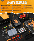 12 Gang Switch Panel With RGB Backlight RB120 Toggle Momentary Pulsed Dimmable Multifunction Panel Two Sided Output For 12 24V Trucks Off Road UTV ATV Car Marine Waterproof 2 Years Warranty components and packaging
