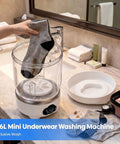 Slick Foldable Mini Washing Machine With 1.6 Liter Capacity And Rechargeable Power For Weekend Adventures Hassle Free Undies And Socks Wash For College Crew Campers And Travel Squad, washing socks.