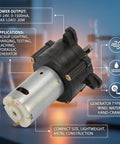 Hand Crank 12V Dynamo Generator For Off Grid Power, Portable Quiet Easy To Use For Charging Testing and Teaching, no external power