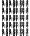 MC4 Solar Panel Connectors Set 10 Pairs With Snap In Locking For A Snug Plug And Play Fit, arranged in grid