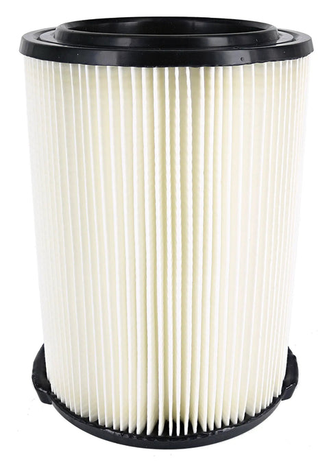 VF4000 Pleated Replacement Filter For 6 To 20 Gallon Wet Dry Vacuums Standard Size No Mounting Plate Needed Easy Install White