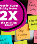 Super Sticky 3 By 3 Neon Fizz Notes Dispenser Pack 18 Pads With 90 Sheets Each Double Strength Adhesive For Bold Reminders Ideal For Office School Or Home Organization Easy Peel And Bright Color Coding, colorful sticky notes