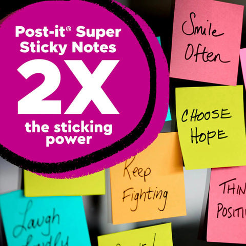 Super Sticky 3 By 3 Neon Fizz Notes Dispenser Pack 18 Pads With 90 Sheets Each Double Strength Adhesive For Bold Reminders Ideal For Office School Or Home Organization Easy Peel And Bright Color Coding, colorful sticky notes