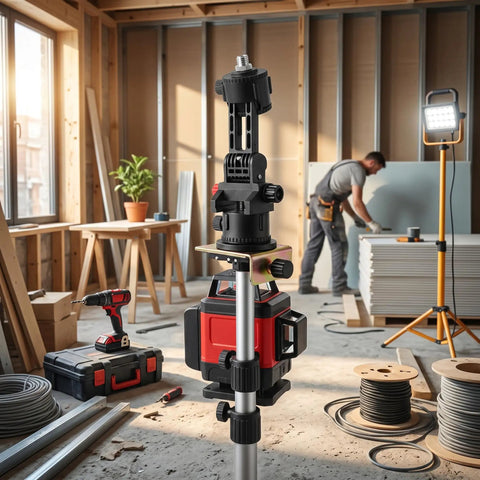 Pro Grade Fine Tuning Bracket Level Adapter L Shape Magnetic Pivoting Base in construction setting