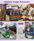 Four Pack Color Coded Clear Zip Pouches For First Aid Kit Organization See Through Medical Storage Bags for multiple scenarios.