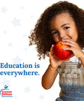 Hands-On STEM Challenges Learning Cards For Grades 2 To 5 Science Kits With Fun Facts And Real-World Projects Across Physical Life Earth And Space Science For Curious Kids, child holding apple