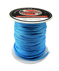 Beefy 2mm 100 Percent Spectra Spearfishing Line For Speargun Reels And Shooting 1000 Lb Working Load Minimal Stretch Ultra Strong UV Resistant 150 Foot Blue Spool on white background