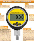 Heavy Duty 10000 PSI Digital Hydraulic Pressure Test Kit With Gauge and Instructions Displayed on Screen