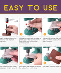 Heavy Duty Hand Press Eyelet Grommet Kit With 3 Dies 0 2 4 And 3000 Grommets instructions for fabric use