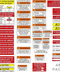 Solar PV System Safety Label Kit with 48 outdoor vinyl stickers for 2020 and 2017 National Code compliance, caution labels visible