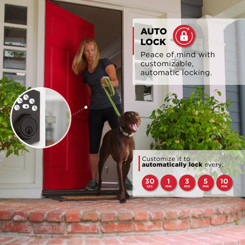 Smooth Operator Electronic Deadbolt Door Lock Bringing Hassle Free Keyless Entry And Rock Solid Home Security With Five Button Keypad Auto Lock Capability Plus Instant Code Access In Brushed Venetian Bronze
