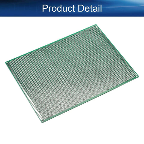 Five Pack 150x200mm Double Sided PCB Boards With Through Holes Tin Plated 1.6mm Thick 2.54mm Grid For DIY Soldering Projects
