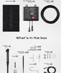 Solar Powered Drip Irrigation Setup With USB Charging For Indoor Outdoor Plants 49 Ft Kit components including solar panel