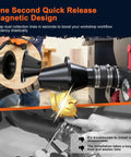 Image showing 2.5 Inch Magnetic Dust Collection Fittings Kit Includes Quick Connect Connector with quick release design for woodworking.